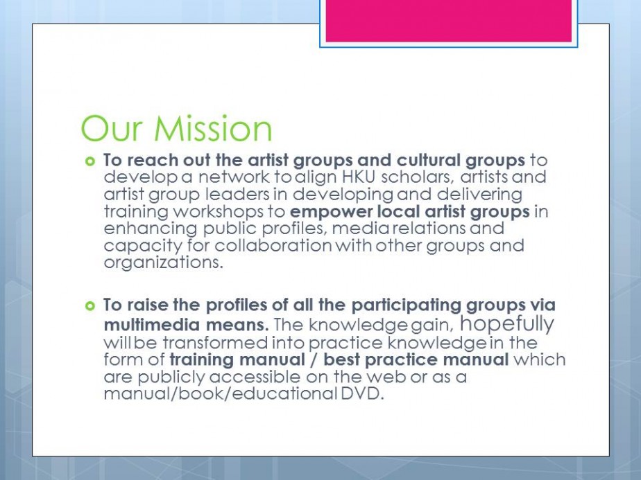 Capacity Building for Artist Groups in Hong Kong: Strategies for Outreach and Engagement