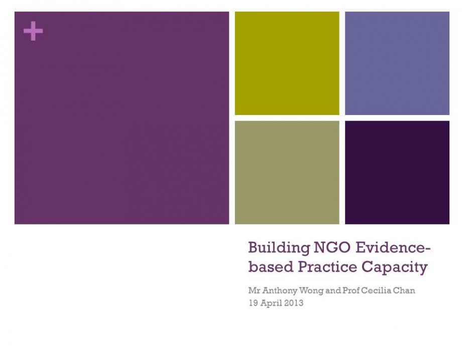 Building NGO Evidence-based Practice Capacity