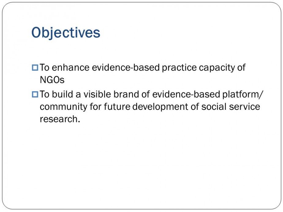 Building NGO Evidence-based Practice Capacity