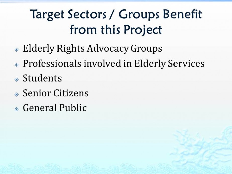 Capacity Building for Elderly Rights Advocacy Groups, Elderly Service Workers and Community Organisers