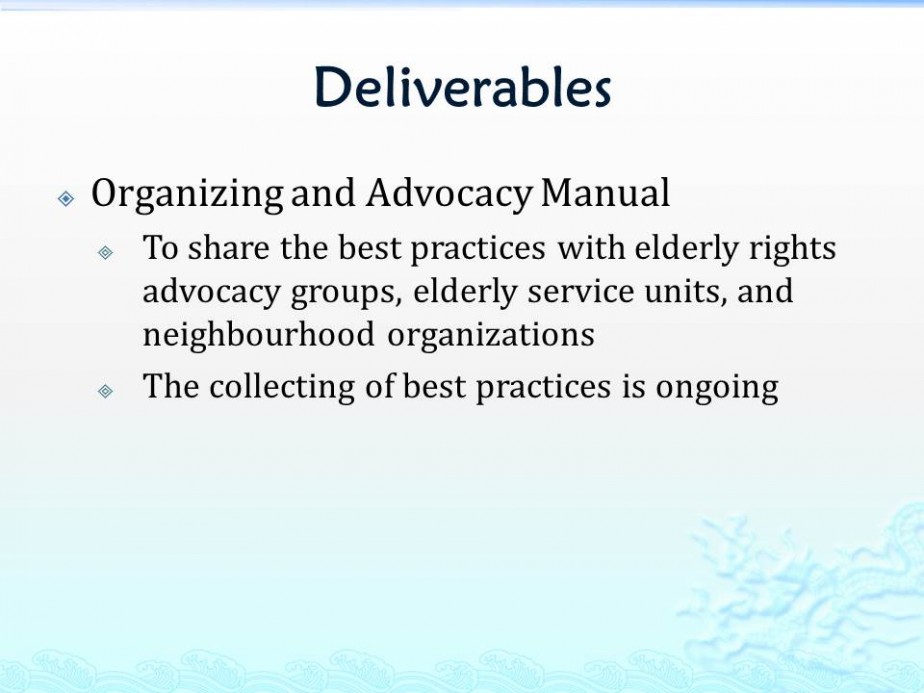 Capacity Building for Elderly Rights Advocacy Groups, Elderly Service Workers and Community Organisers