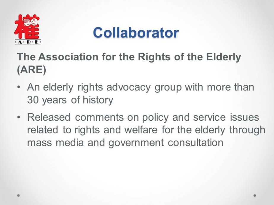 Capacity Building for Elderly Rights Advocacy Groups, Elderly Service Workers and Community Organisers