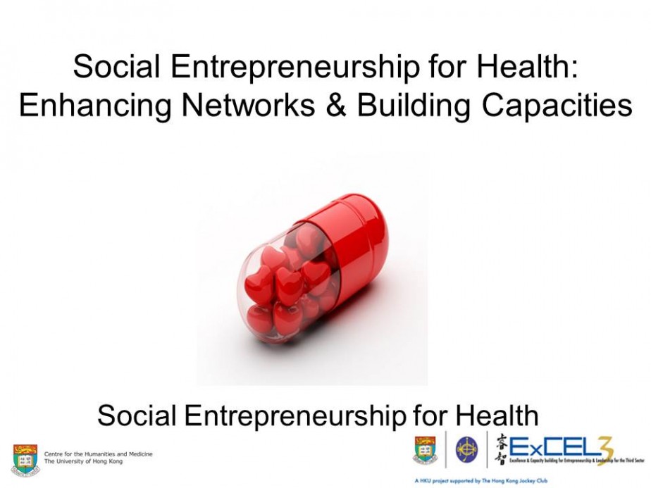 Social Entrepreneurship for Health: Enhancing Networks and Building Capacities