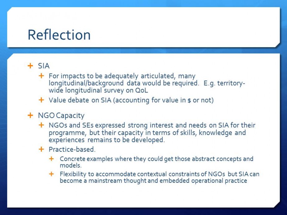 Social Impact Assessment for Non-governmental Organisations