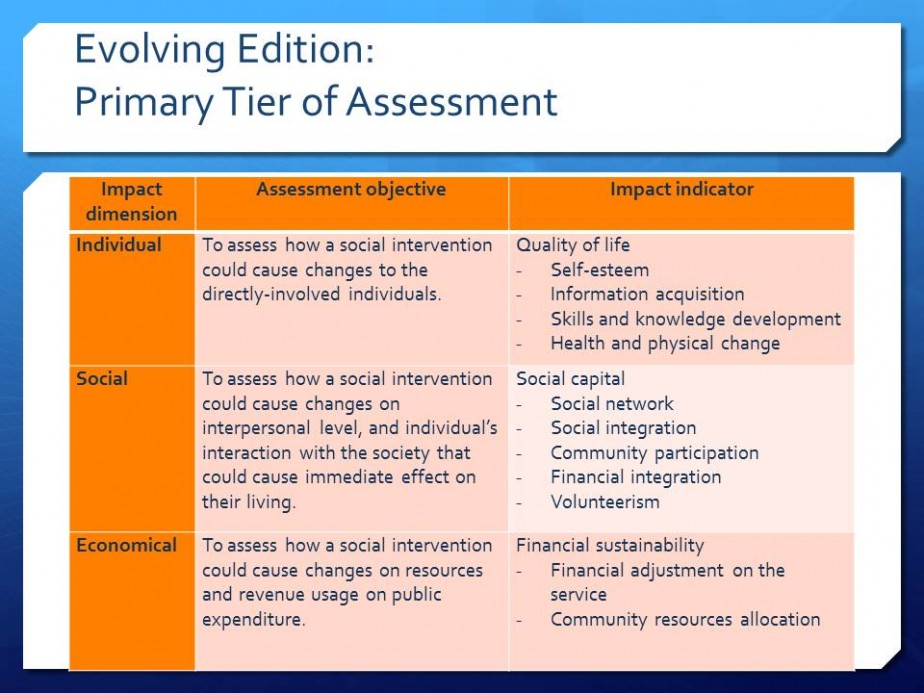 Social Impact Assessment for Non-governmental Organisations