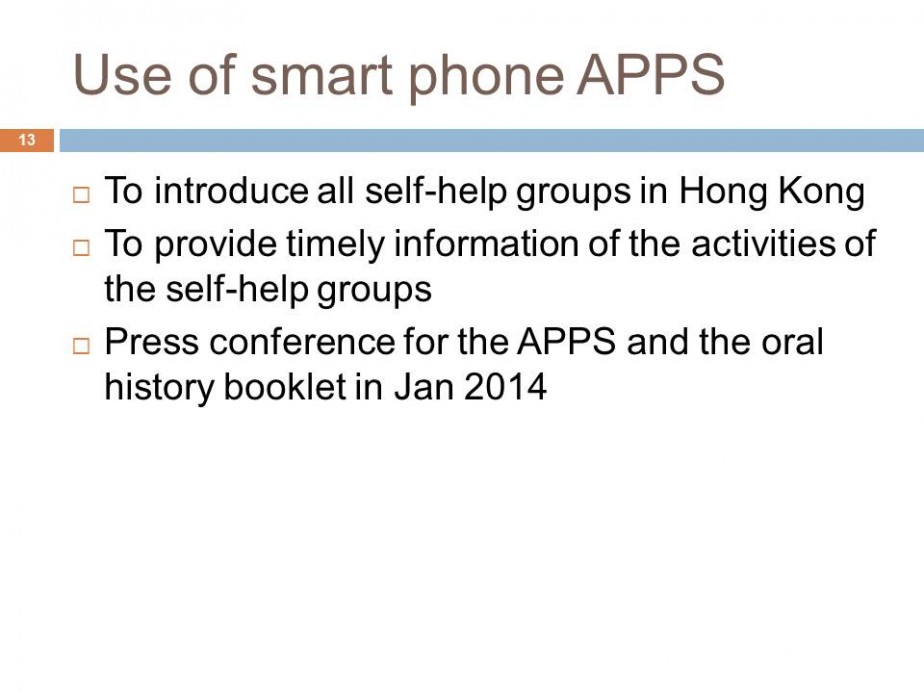 Capacity Building for Leaders of Self-help Groups in Hong Kong