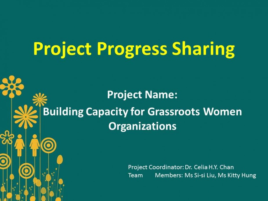 Building Capacity for Grassroots Women Organisations