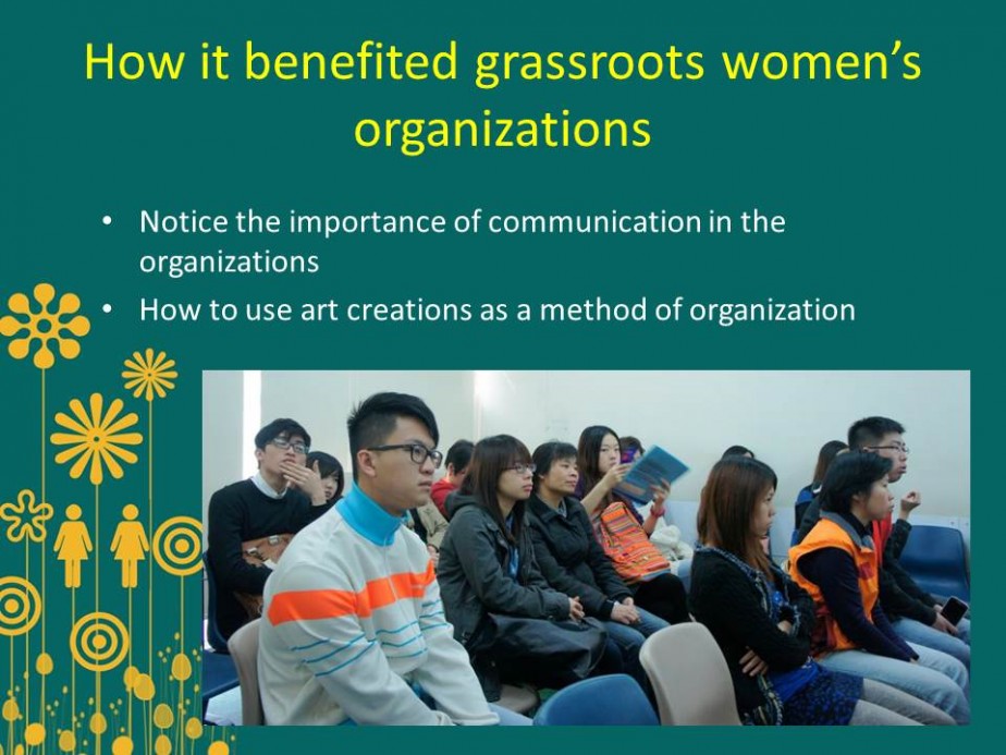 Building Capacity for Grassroots Women Organisations