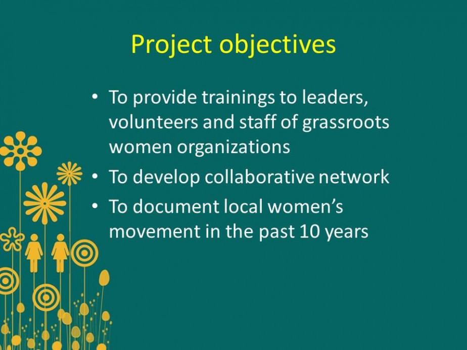 Building Capacity for Grassroots Women Organisations