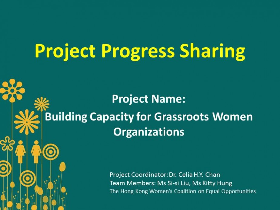 Building Capacity for Grassroots Women Organisations