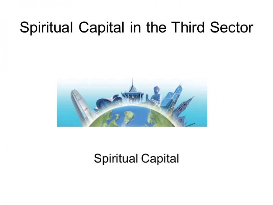 Spiritual Capital in the Third Sector