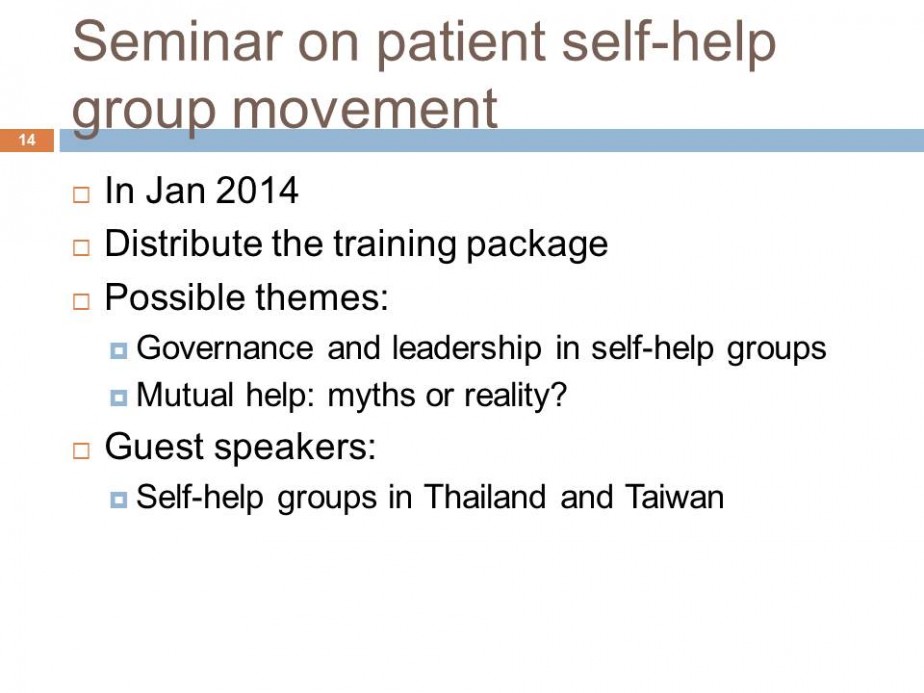 Capacity Building for Leaders of Self-help Groups in Hong Kong