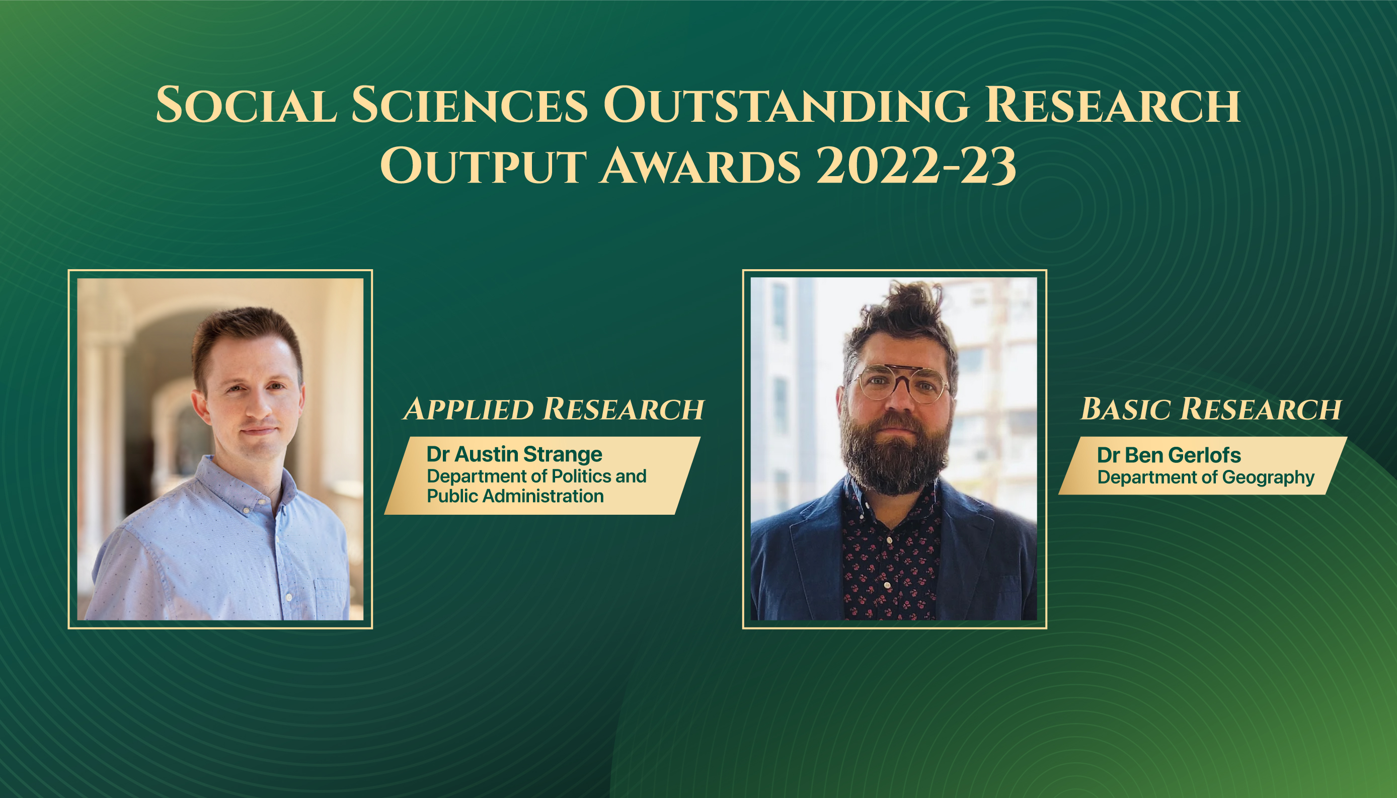 Social Sciences Outstanding Research Output Awards 2022-23
