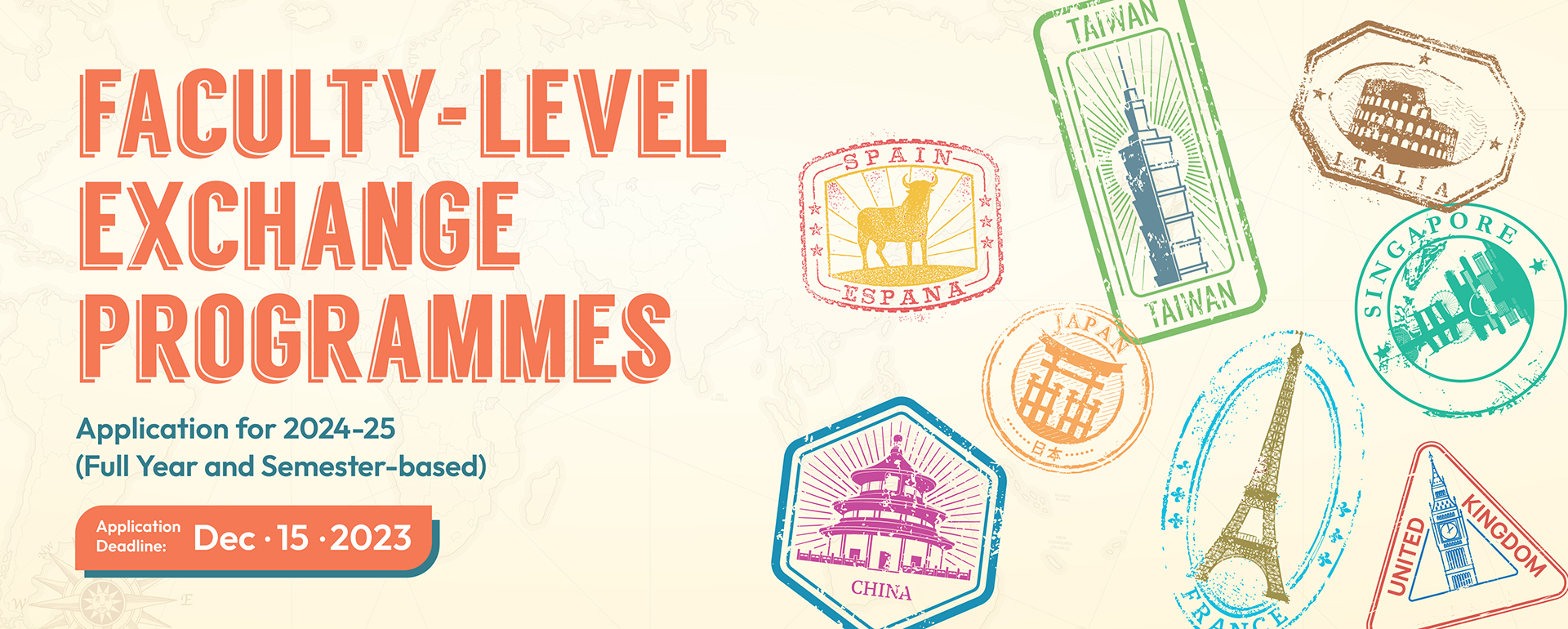 Faculty-level Exchange Programmes Application for 2024-25 (Full Year and Semester-based)